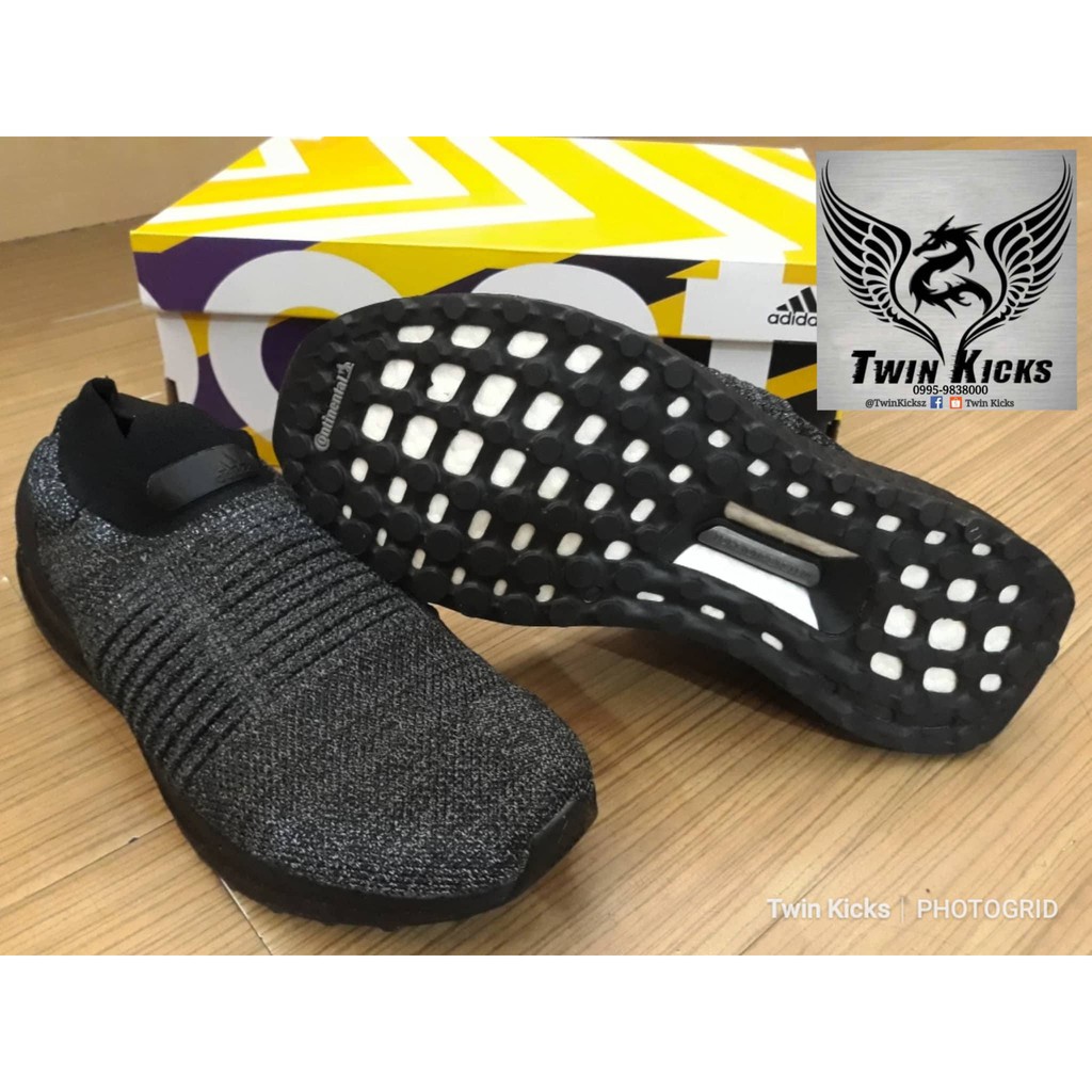 adidas ultra boost laceless black mens