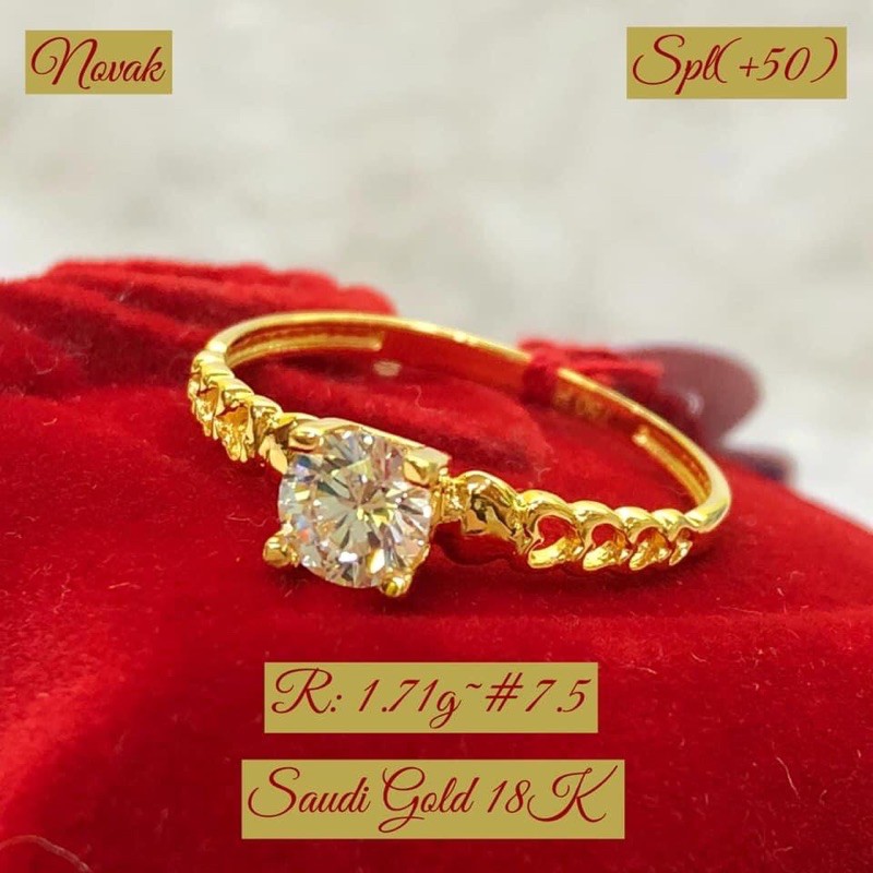 18K Saudi Gold Engagement Ring | Shopee Philippines