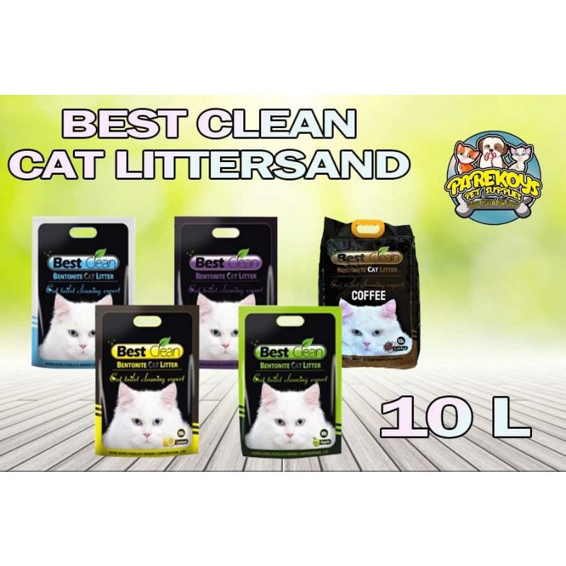 BEST CLEAN BENTONITE CAT LITTERSAND 10L | Shopee Philippines