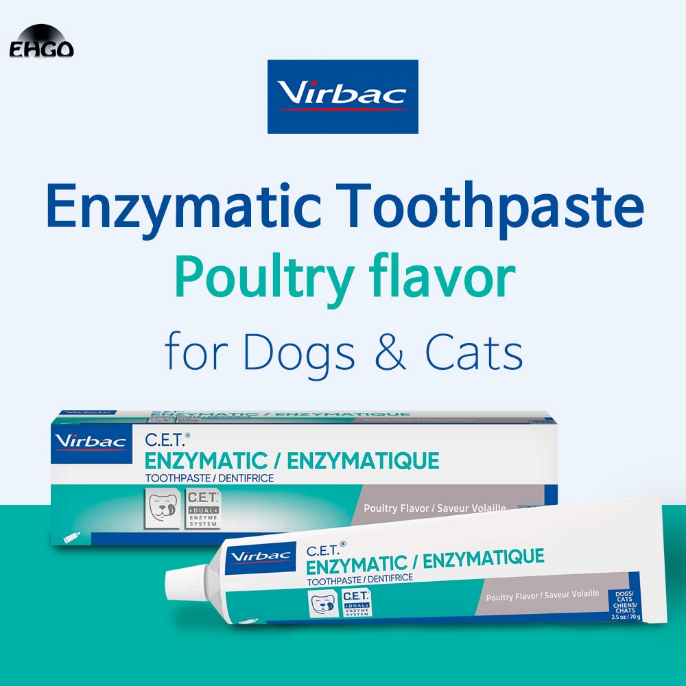 Virbac C.E.T Enzymatic Toothpaste for Dogs & Cats Poultry flavor 70g