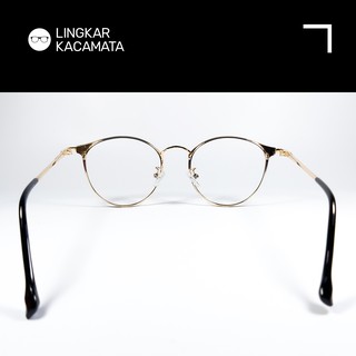 HITAM PRIA Minus Bluray Anti Radiation Photochromic Glasses Women Men Oval Iron Frame Plus Black Gold CLO #6