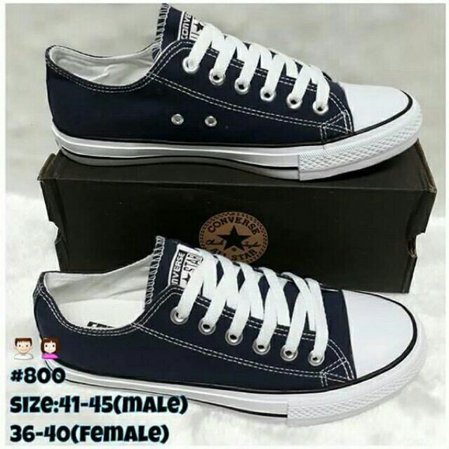 Navy Blue Converse Low Cut Shoes | Shopee Philippines