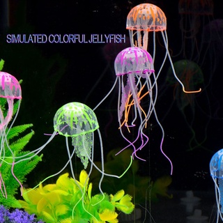 Glowing Luminous Artificial Jellyfish Aquarium Decoration Fish Tank Ornament