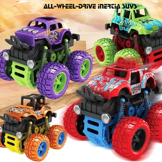 Mini Inertial Off Road SUV Vehicle Four Wheel Drive Plastic Friction Stunt Children Toy Car