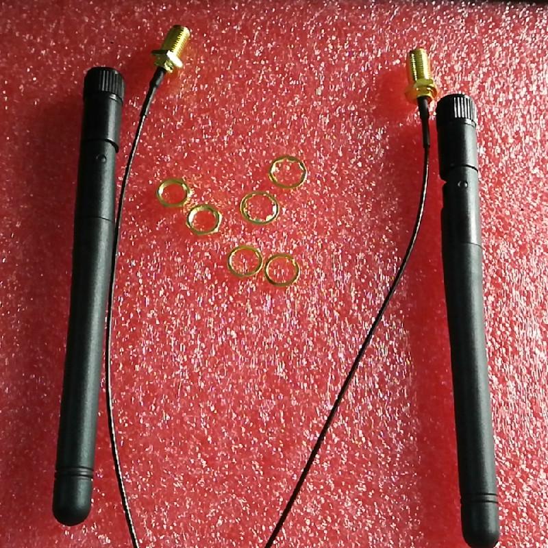 2pair IPEX To SMA Female External Antenna Adapter with SMA Male Antenna