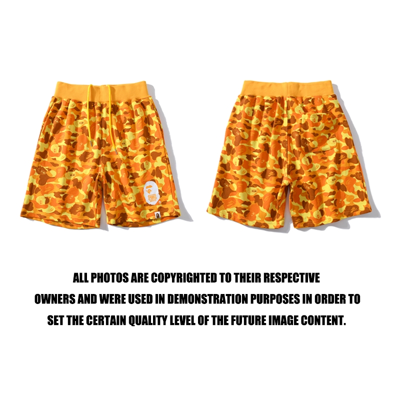 orange bape shorts