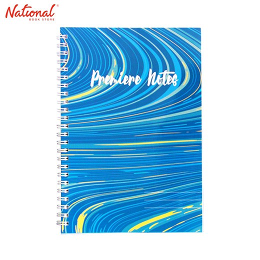 Premiere Notes Spiral Notebook 685 Swirl Blue Design Double Loop 80S