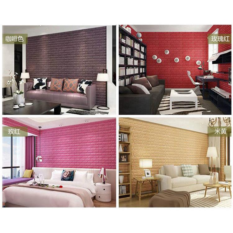 Self Adhesive 3D  Foam  Wallpaper  Home Decor 70 77cm 