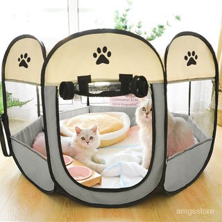 Foldable Pet Playpen Tent Dog Cat Fence Puppy Exercise Play Kennel Cat Delivery Room Cat Bed