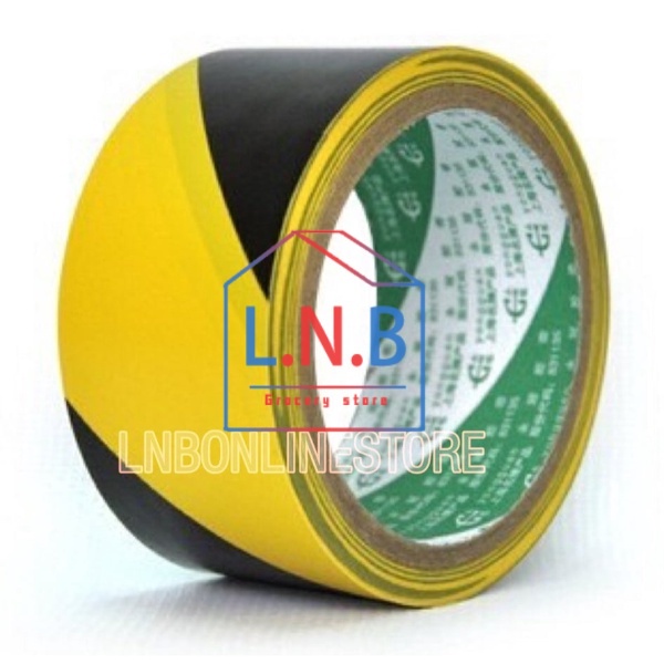 reflectorized sticker LNB 20 Meters PVC Caution Warning Tape Alert Isolated Reflective Black-Yellow