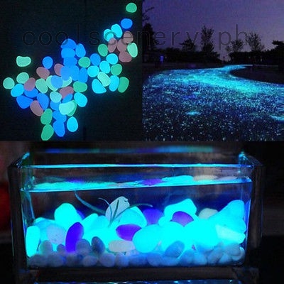 Glow In The Dark Pebbles Luminous Stones Garden Walkaway Aquarium Fish Tank 