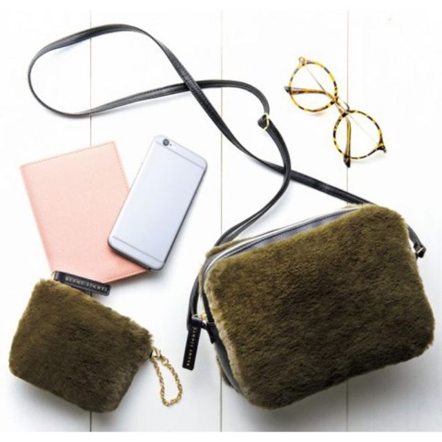 fur sling bag