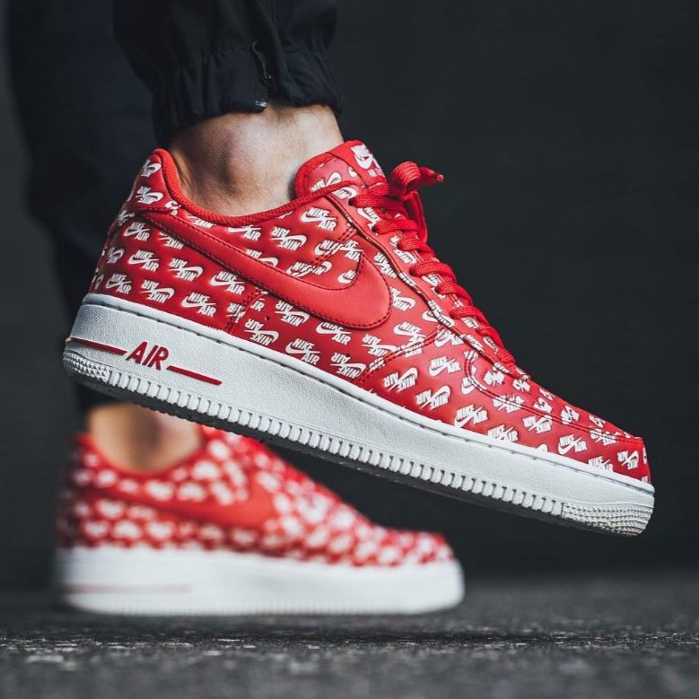 red air force 1 all over logo