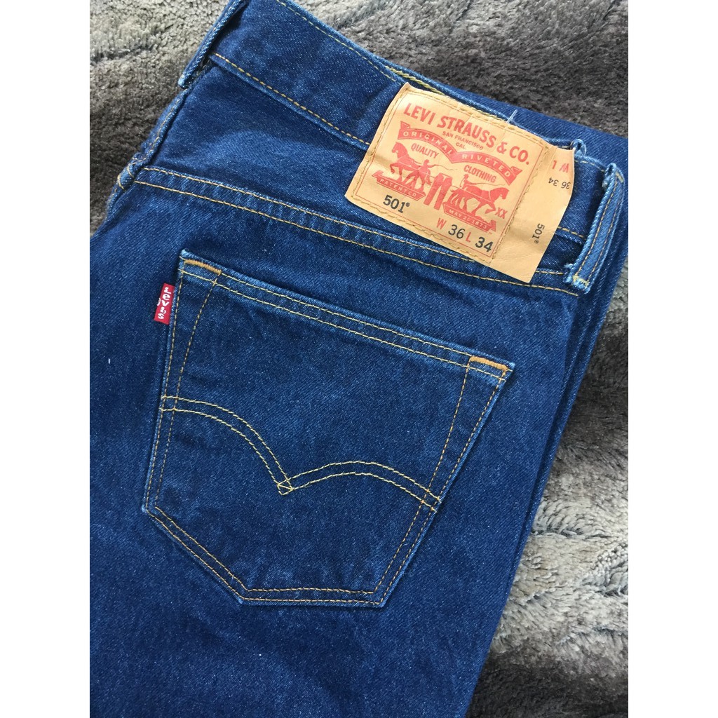 LEVIS 501 (Authentic) -Straight Leg Button Fly Jeans Original 501 Fit |  Shopee Philippines