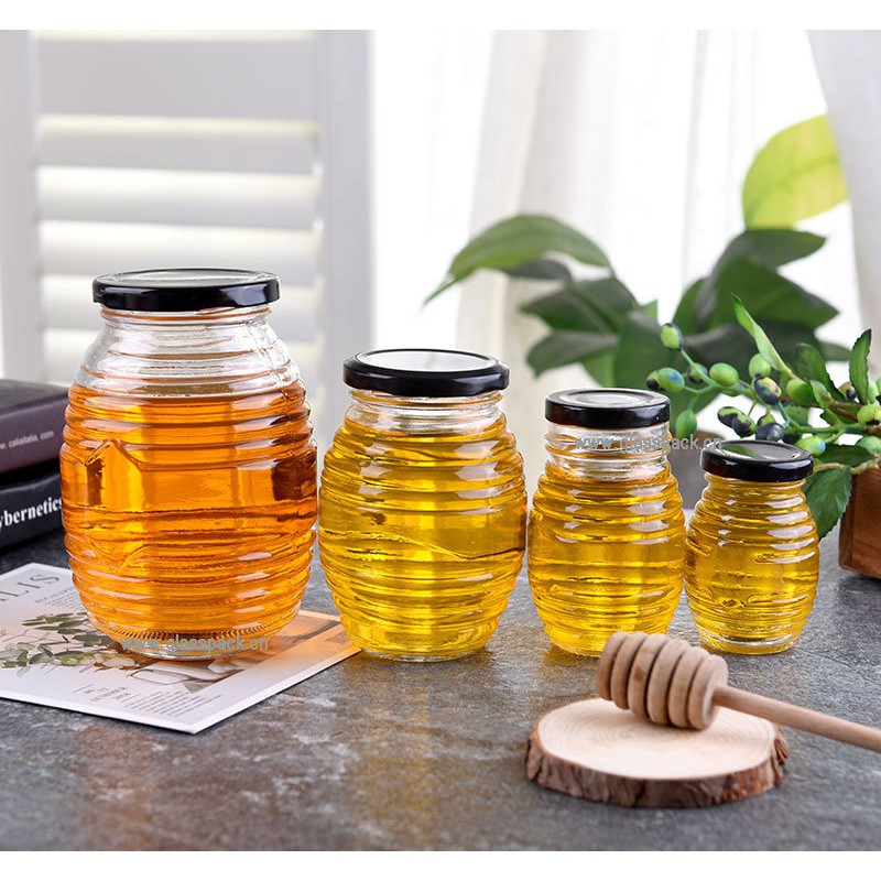 Clear Glass Jar Honey Jar with Black Lid Shopee Philippines