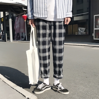 checkered pants outfit male