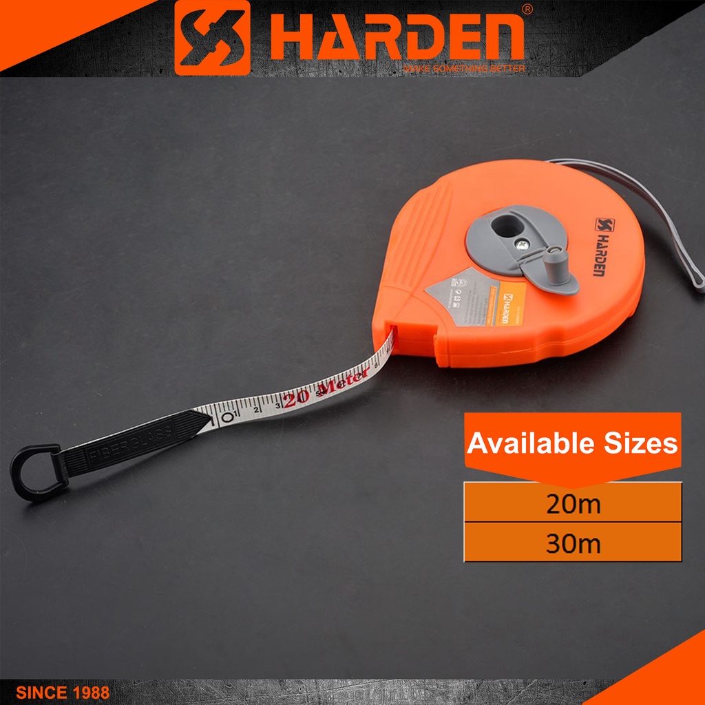Harden 20m, 30m X 12.5mm Long Measuring Tape (Classic) Measures Custom ...