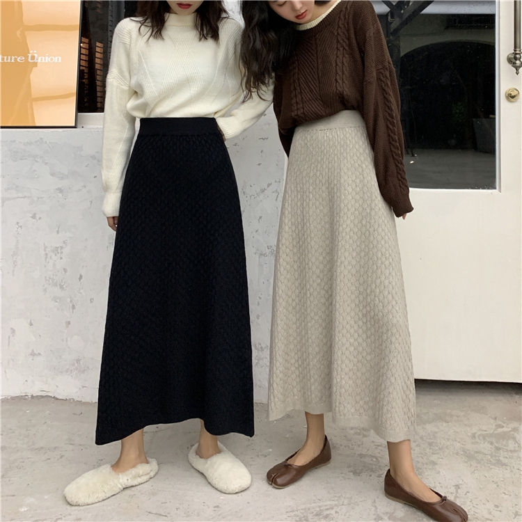 korean maxi skirt