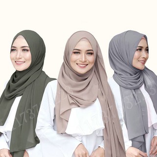 HLSS-309 Chiffon Fabric Scarf  175*72 cm  Muslim Scarf Shayla Hijab
