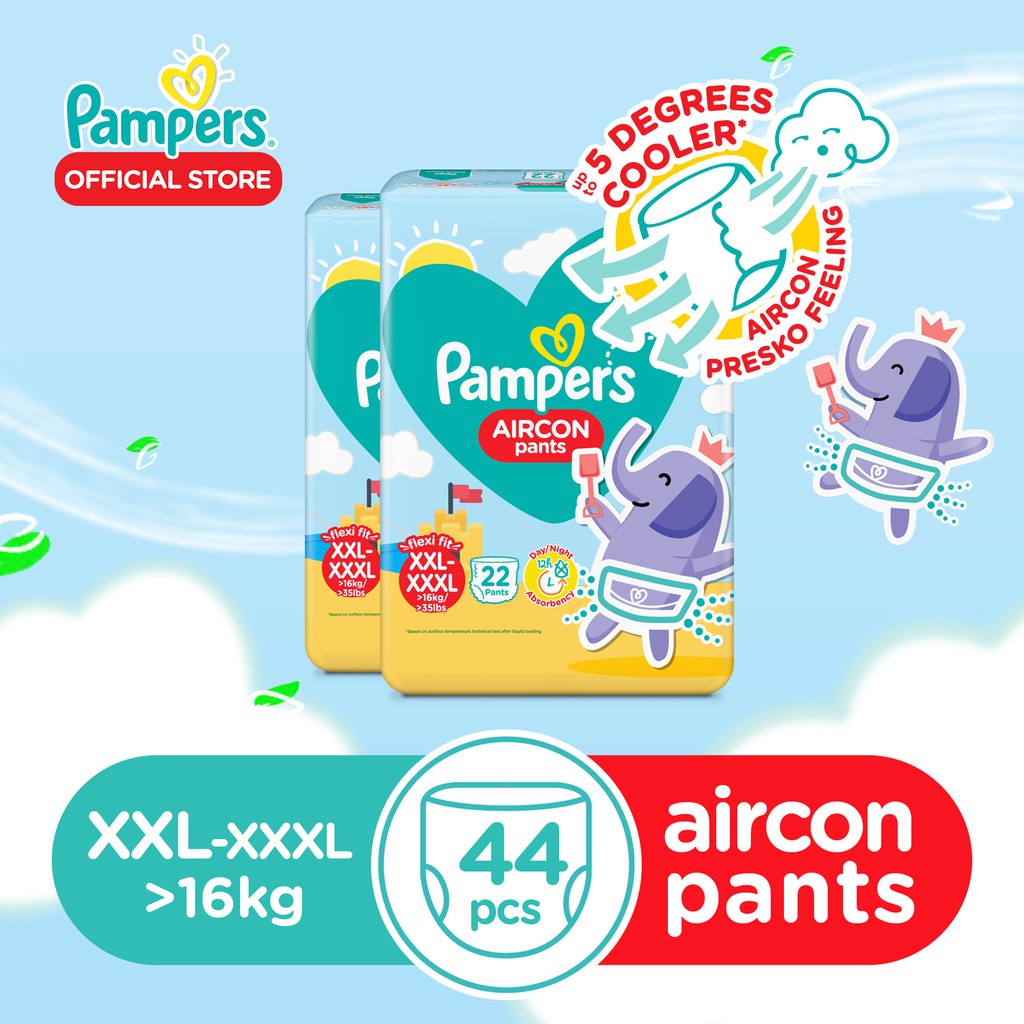 Pampers Aircon Diaper Pants XXL 22s x 2 packs Shopee Philippines