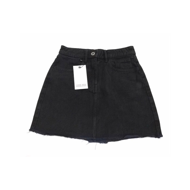 black denim skirt zara