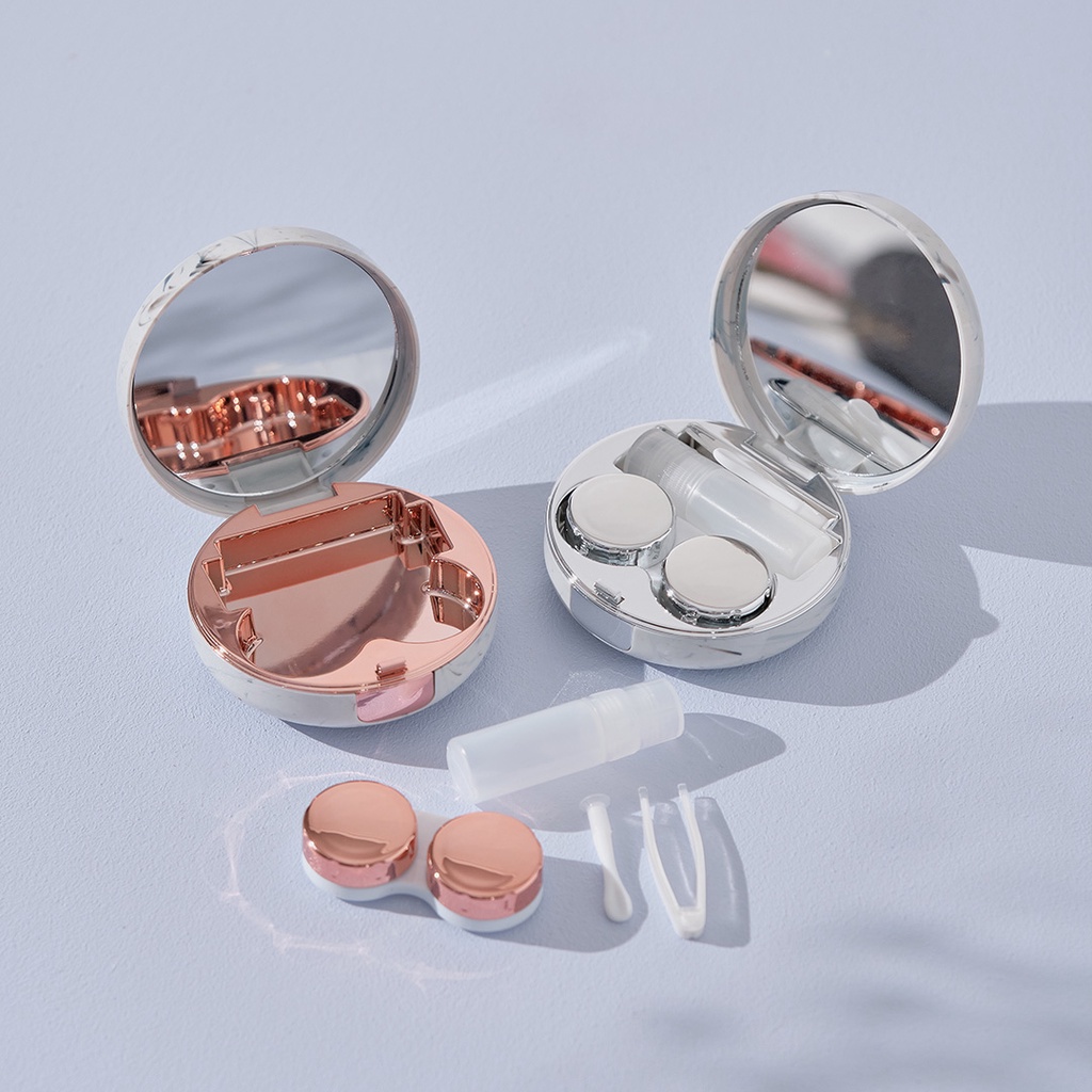 【Philippine cod】 Marble Contact Lens Set Case - Accessories - Vision Express