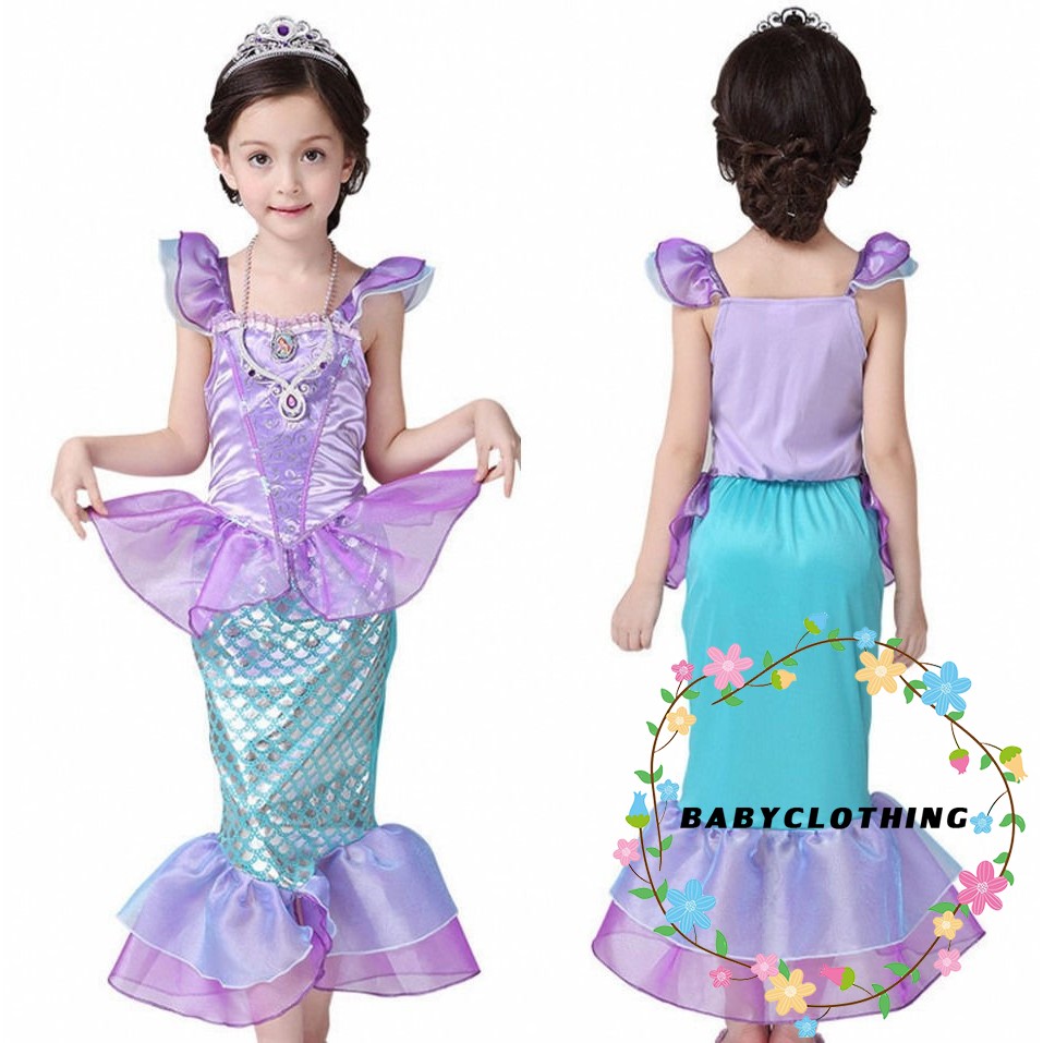 BLB-Fancy Girls Kids Bling Mermaid Princess Pageant Party | Shopee ...