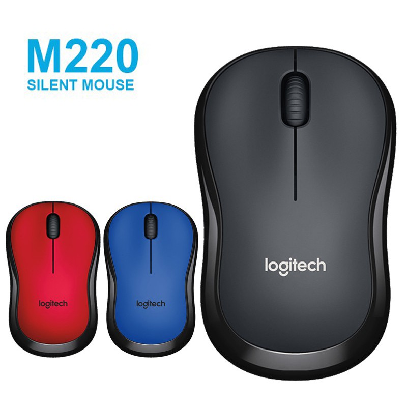  Ready Stock COD Logitech M220 Silent Wireless Mouse 1600DPI Optical 