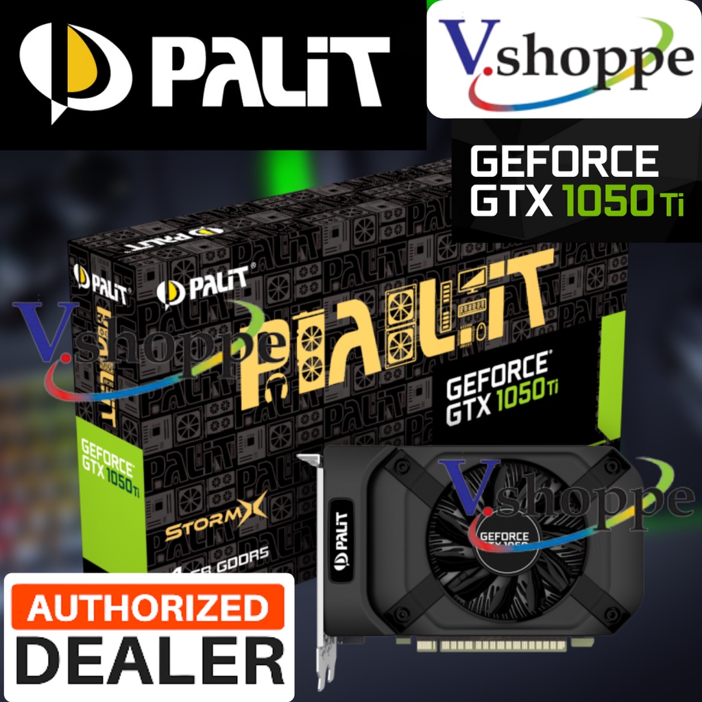 Palit GTX 1050 ti / GTX 1050ti 4GB StormX 1080p Gaming GPU Graphics ...