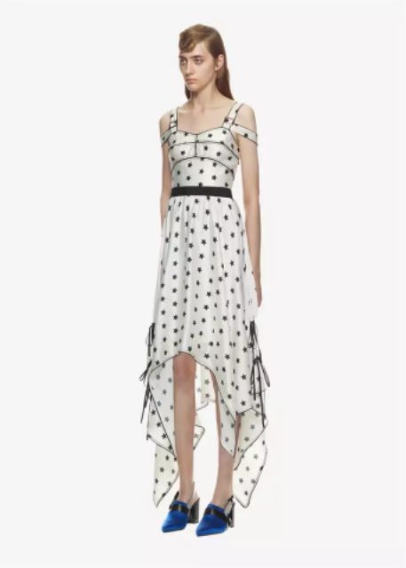 self portrait star handkerchief dress