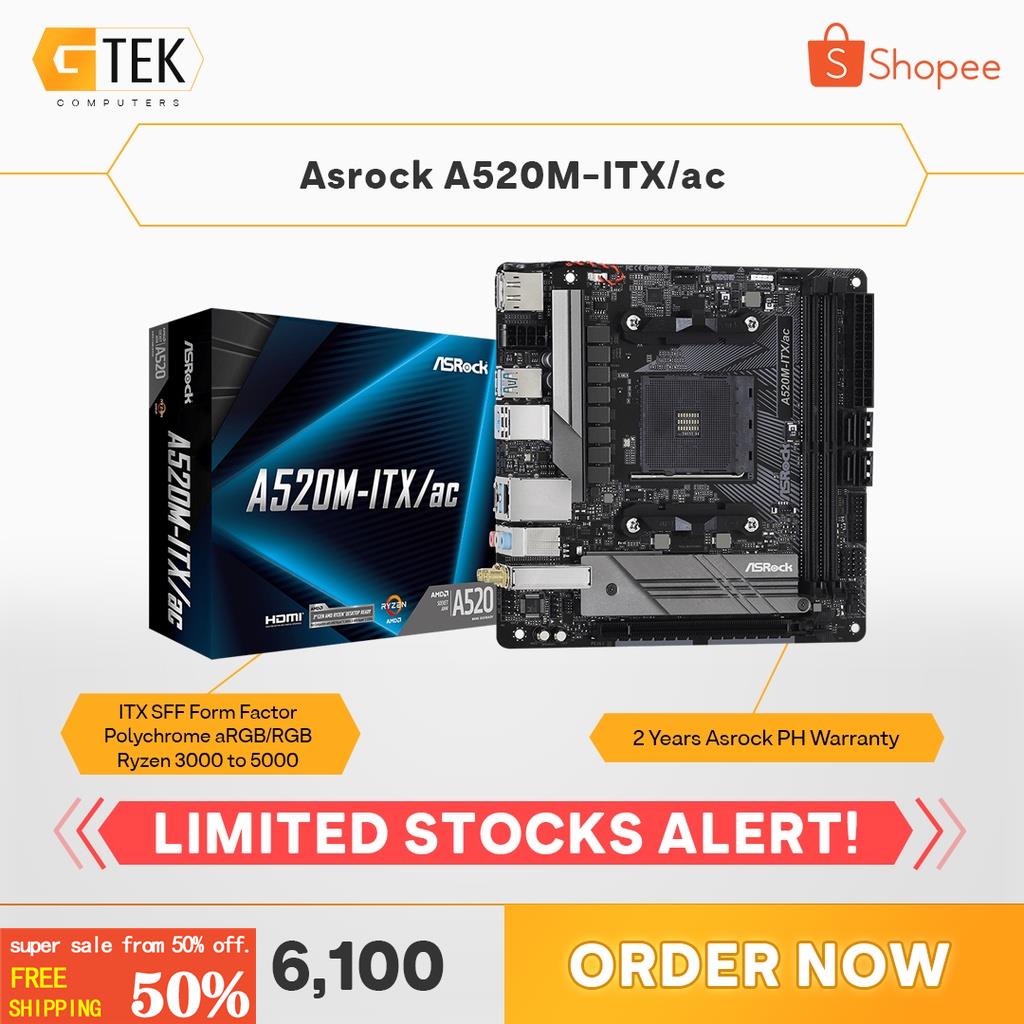 Asrock a520m itx ac обзор