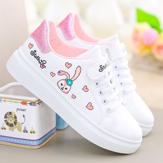 Korean fashion StellaLou white shoes for girls comfortable casual sneakers with box(size 26-37) #5