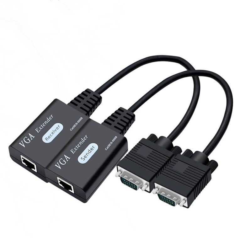 60M VGA extender over cat6/5 cable 30M VGA to RJ45 Extender