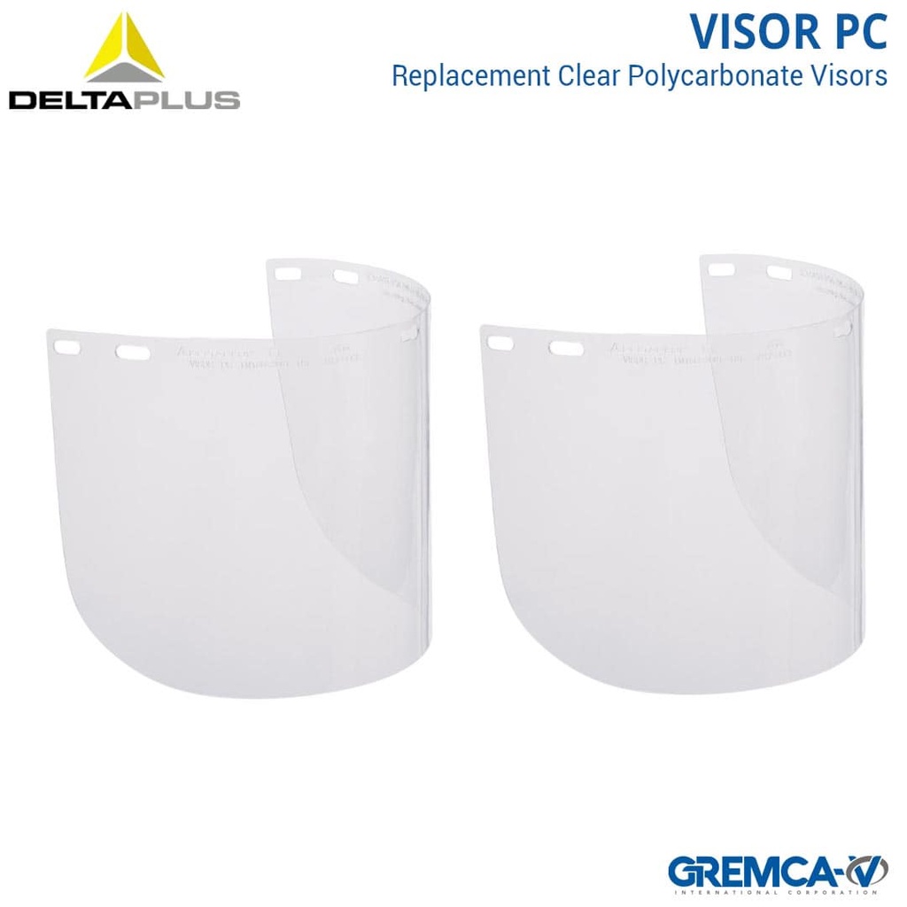 Delta Plus VISOR PC Replacement Clear Polycarbonate Visors for Balbi2