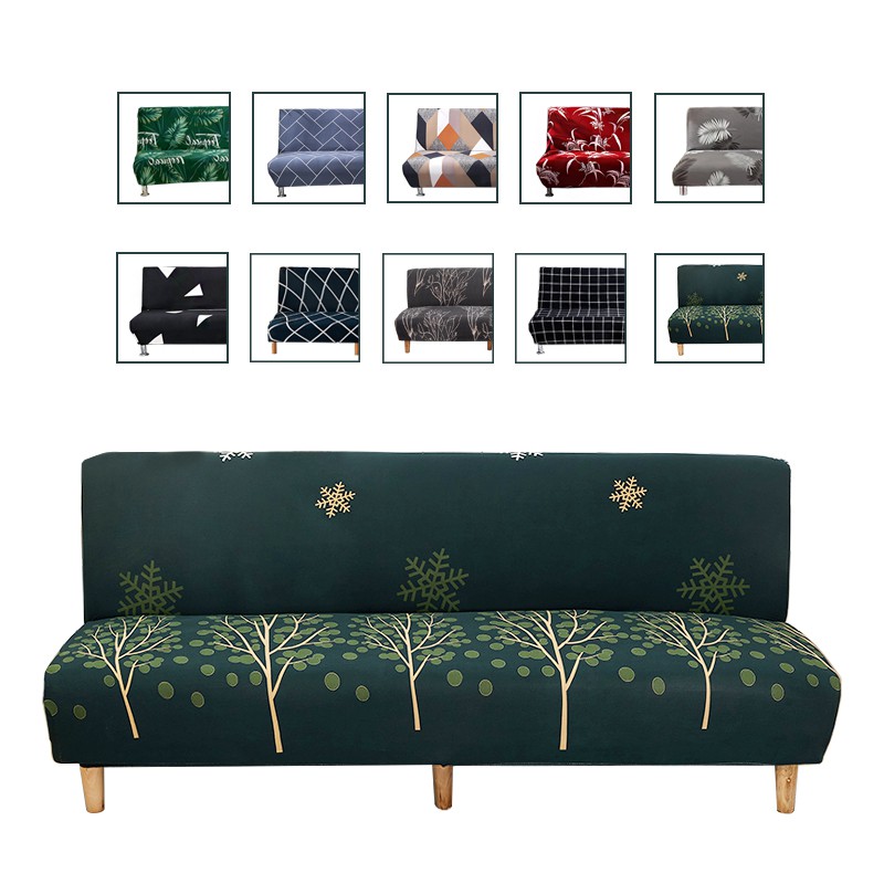 Armless Stretch Sofa Cover Removable and Washable Sofa Cover Full Cover Folding Soft Sofa cover