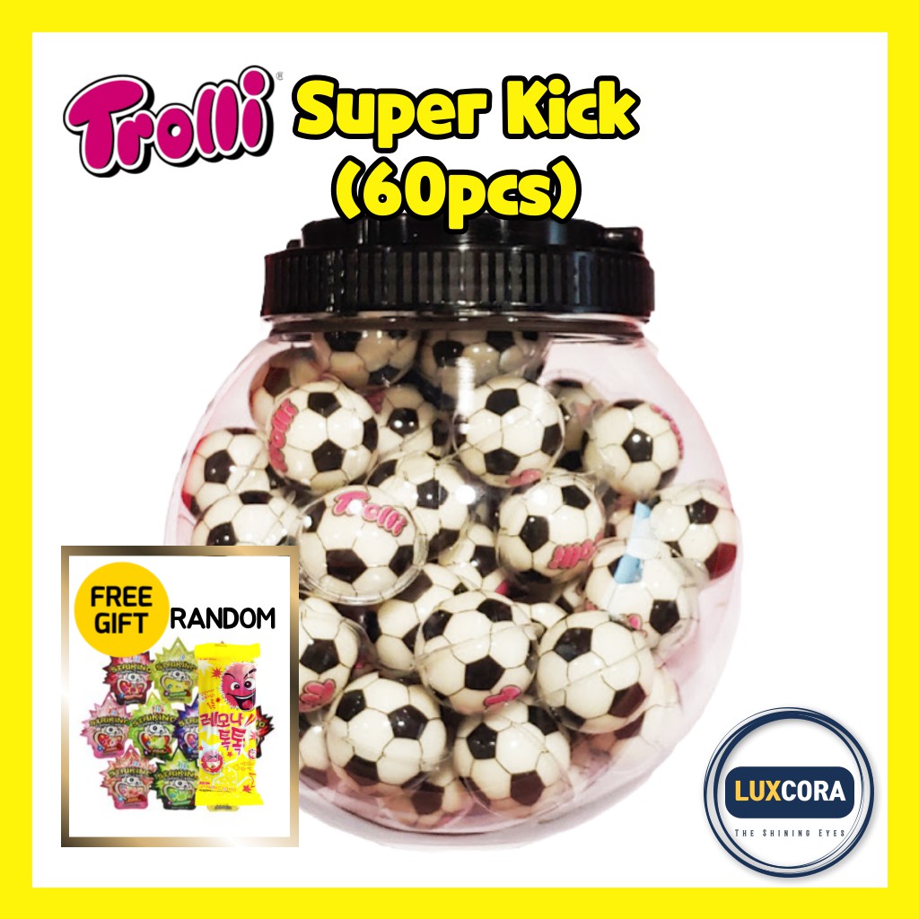 Trolli Football Gummies 60 Count Bulk 2.5 lb Soft Fruit Gums Soccer