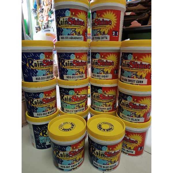 Rain Or Shine Elastomeric Waterproofing Paint per Liter Shopee