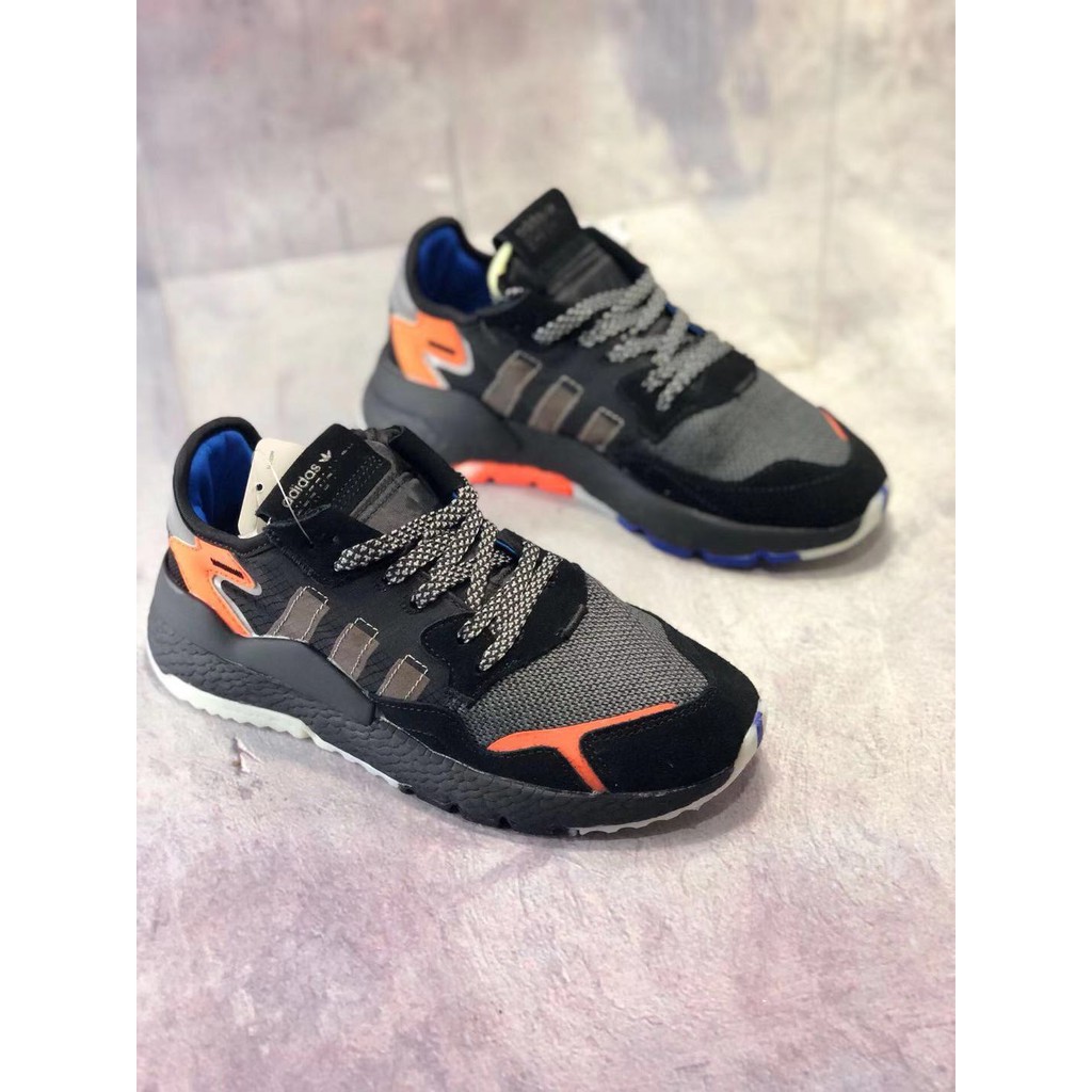 adidas nite jogger black orange