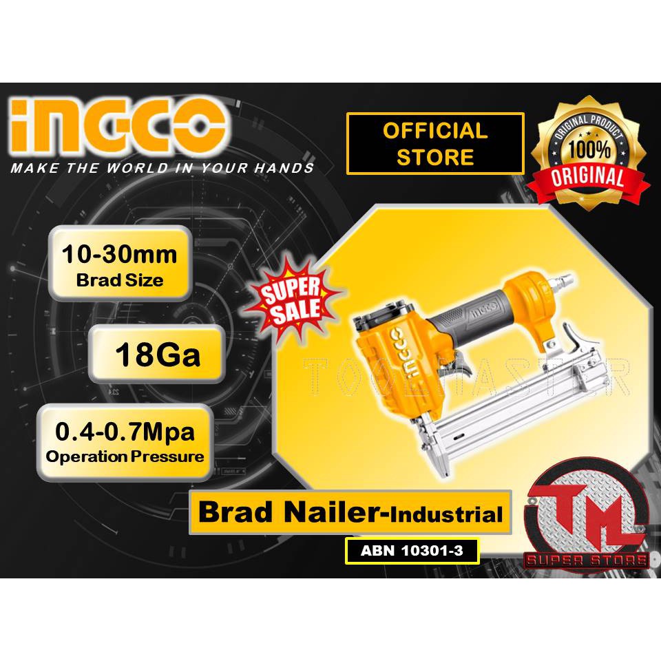 Ingco Gun Tucker Pneumatic Brad NailerIndustrial ABN 103013 Shopee Philippines