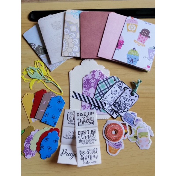 Printed cardstock Tag holder/sticker/Cute Mini folder/Tea holder/Tea