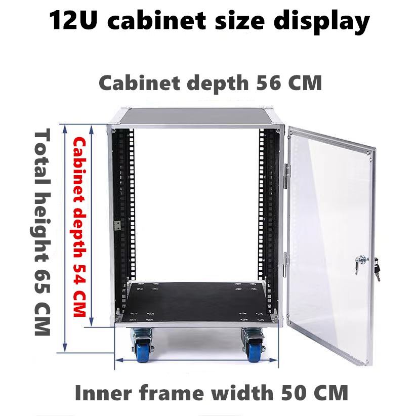 12U audio mixer rack DJ road case shock amplifier rack open frame server rack mount
