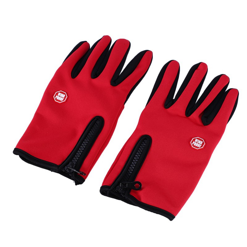 red snowboard gloves