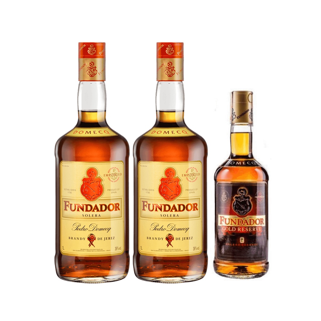 2 Fundador Solera 1L + FREE Fundador Gold Reserve 500ml Shopee Philippines