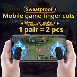 5 pair (10pcs）Gamers Sweatproof Gloves Mobile Finger Sleeve Touchscreen Game Controller Phone Gaming