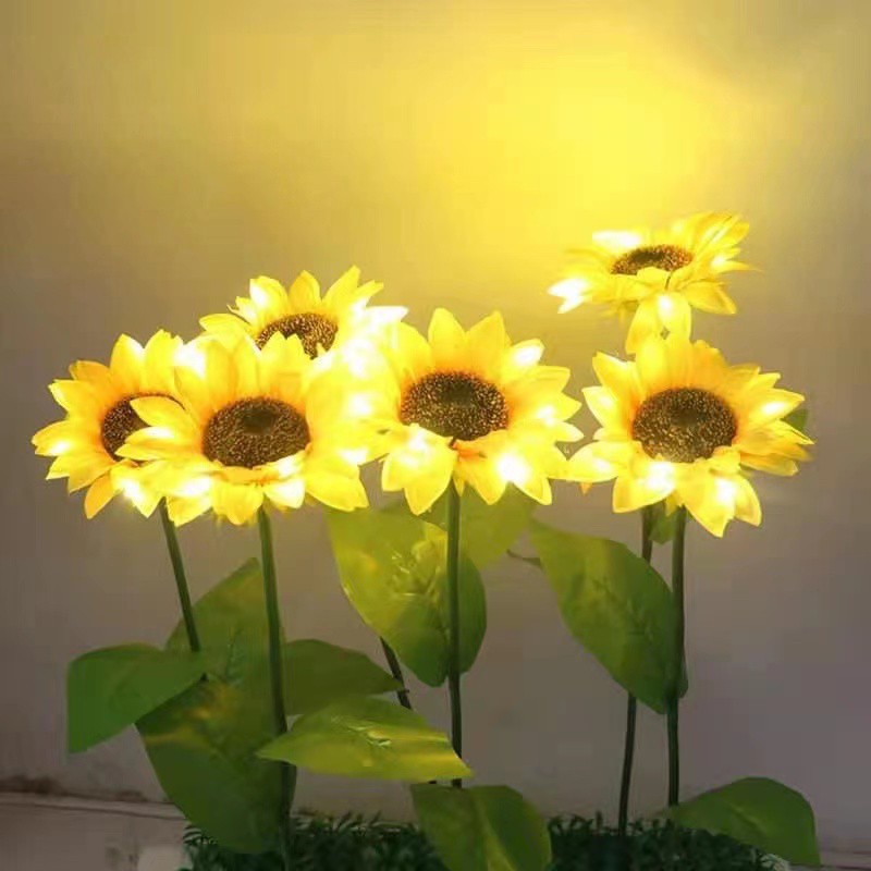 Buy_mePH LED outdoor solar flower light with sensor sunflower light ...