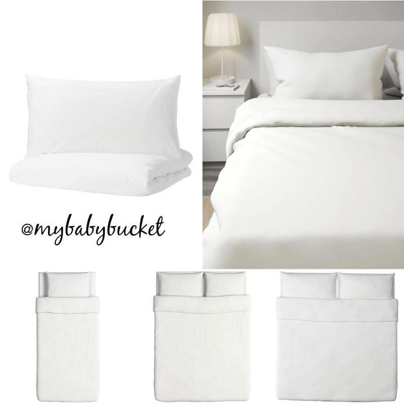 Ikea Pillow Case S And, Ikea Strandkrypa Duvet Cover And Pillowcases Full Queen White