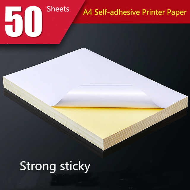 (50pcs)adhesive label Printable Sticker Paper A4 /105gsm/matte & glossy
