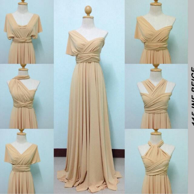 beige infinity dress