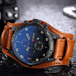 Curren Men's Watch Quartz Fashion Leather Waterproof Watches with Box 8225 #3