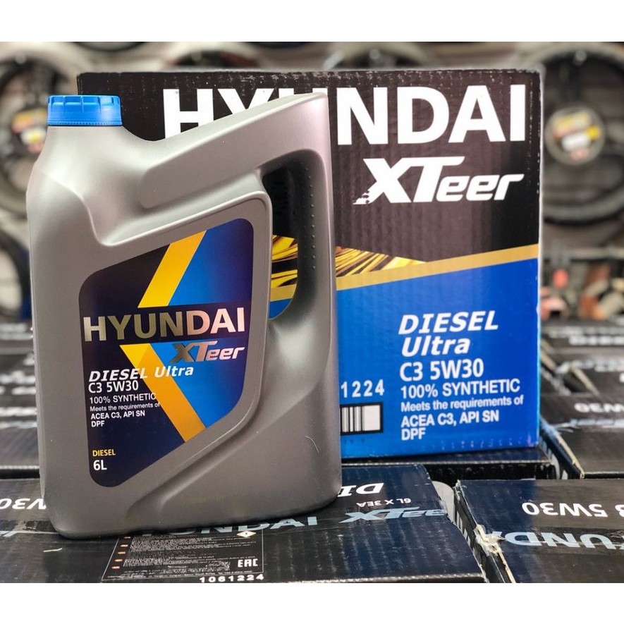 Hyundai Xteer 5W30 Diesel Ultra C3 100% Fully Synthetic 6 Liters .